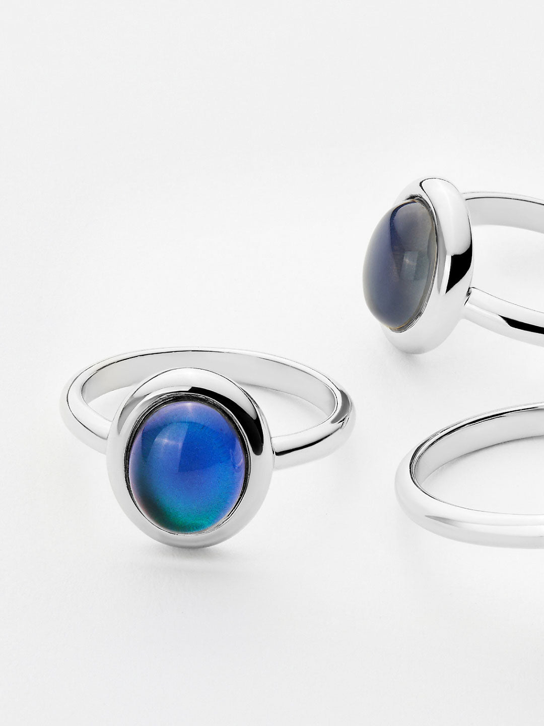 Ana Luisa Jewelry Rings Medium Bands Silver Mood Ring Mood Ring Silver Rhodium