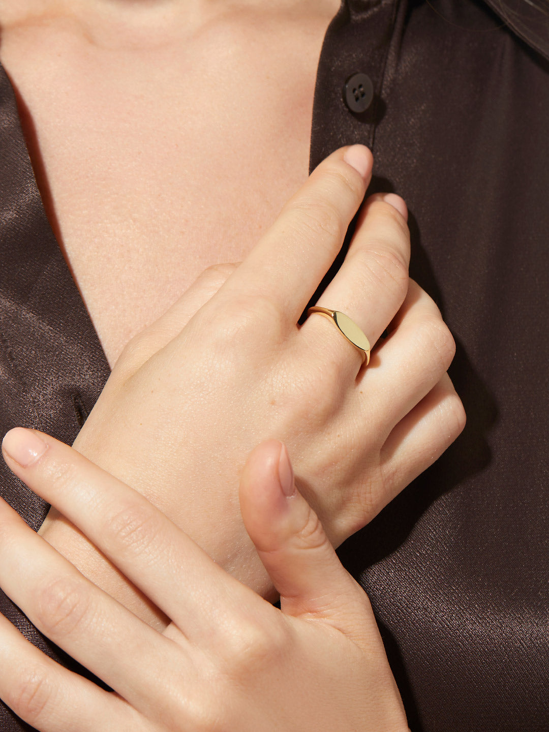 Ana Luisa Jewelry Rings Statement Rings Gold Signet Ring Audrey Silver