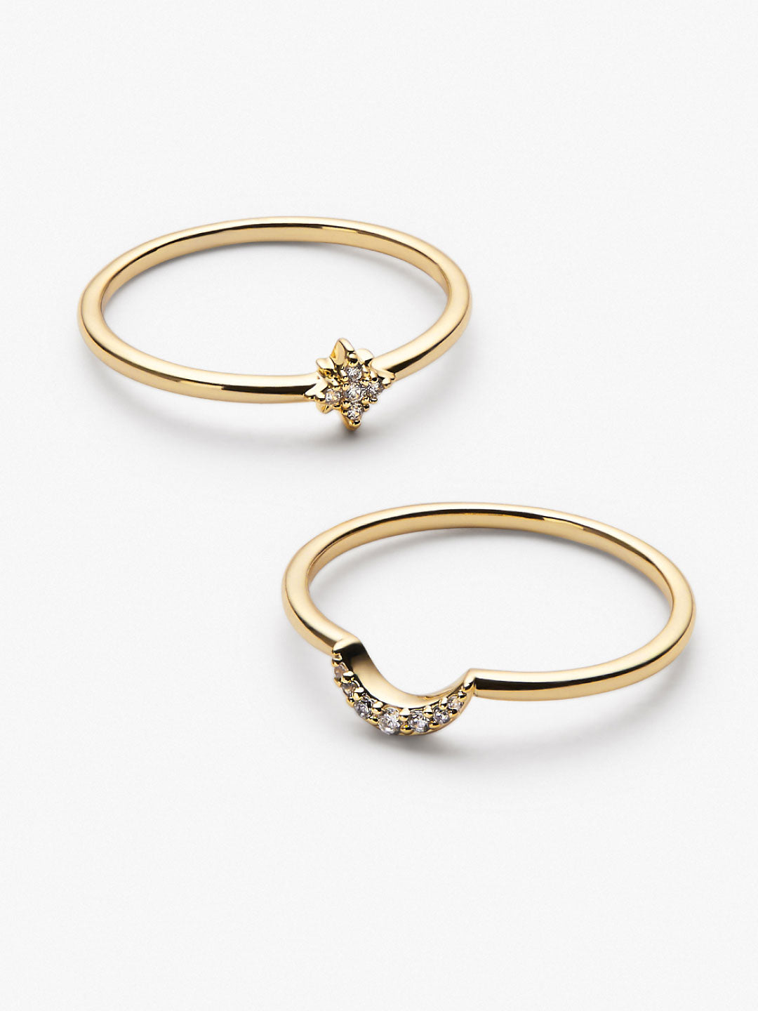 Ana Luisa Jewelry Rings Statement Rings Moon And Star Rings Sky Set Gold