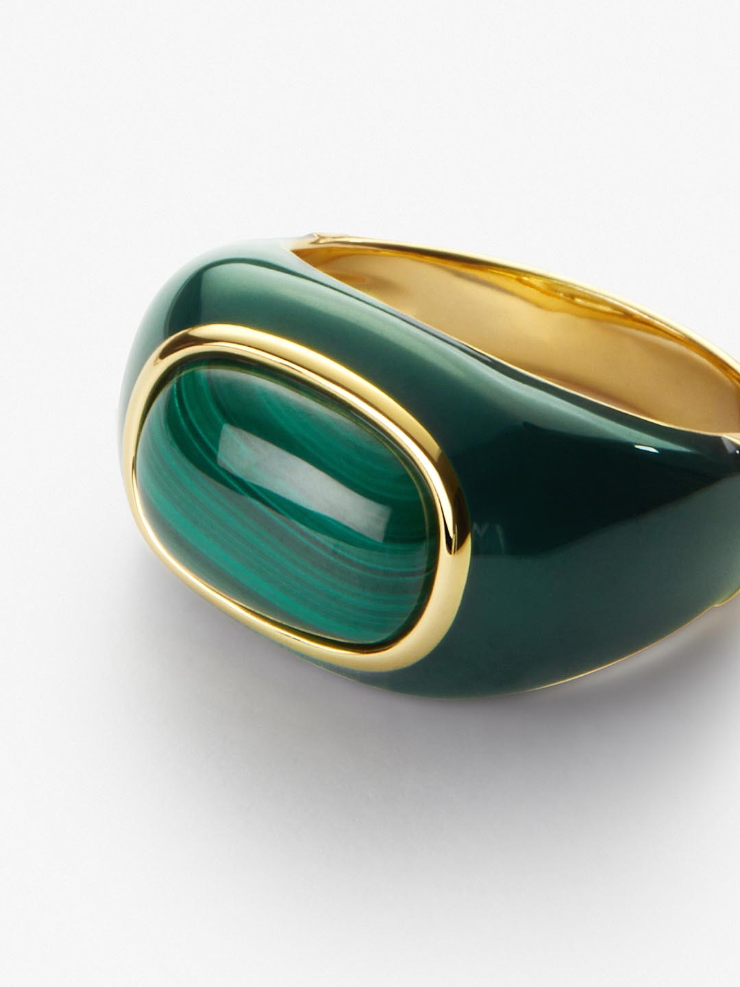Ana Luisa Jewelry Rings Statement Rings Statement Ring Lennon Malachite Gold