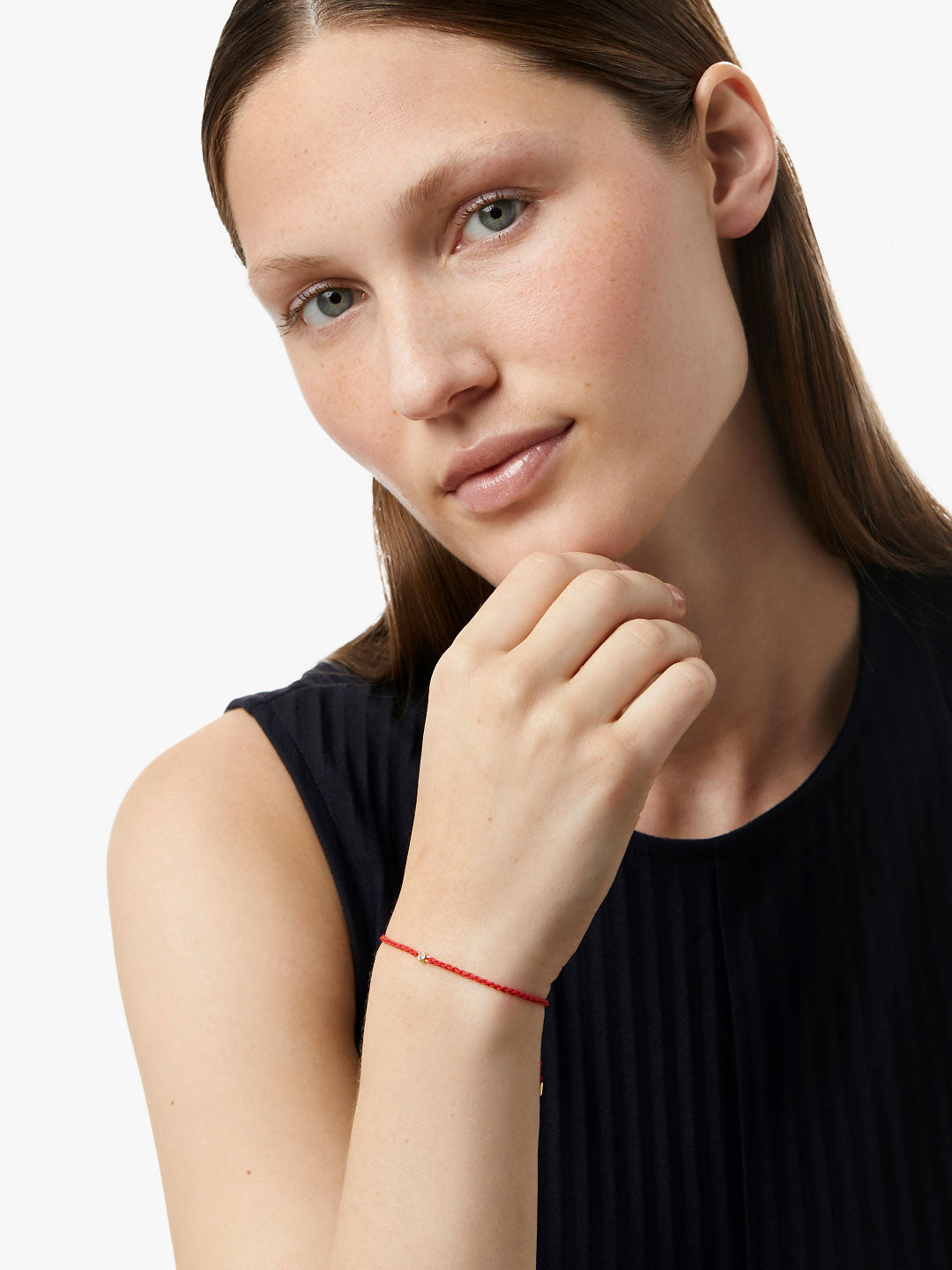 Ana Luisa Jewelry Bracelets Light Chains Diamond Bracelet Carter Red Silver