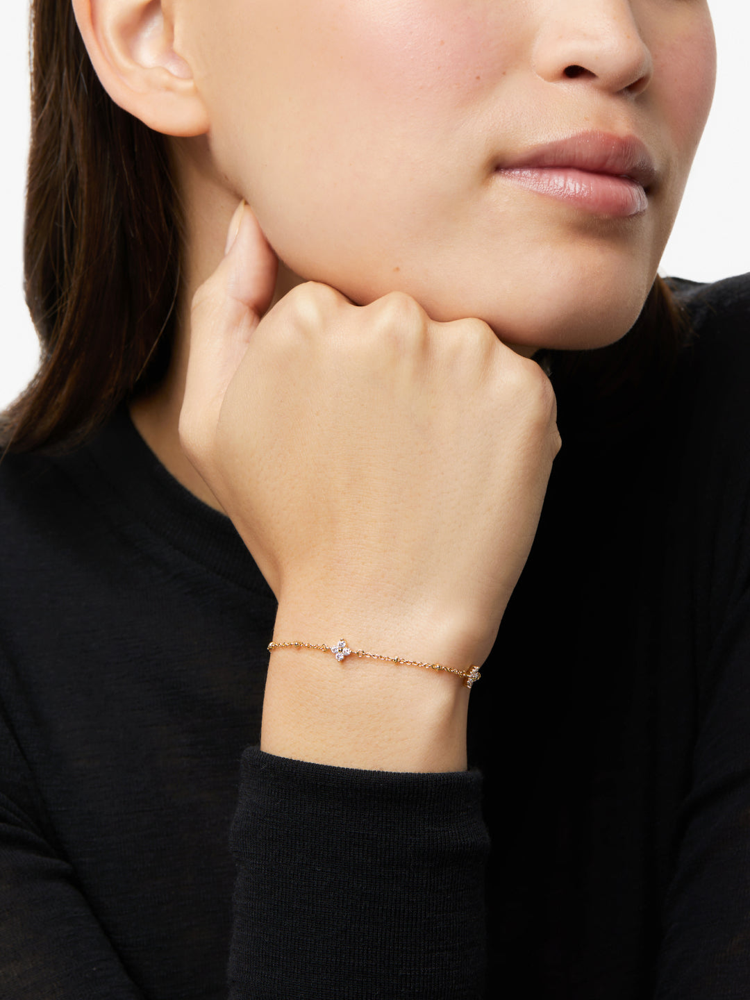 Ana Luisa Jewelry Bracelets Light Chains Flower Bracelet Lucy Gold