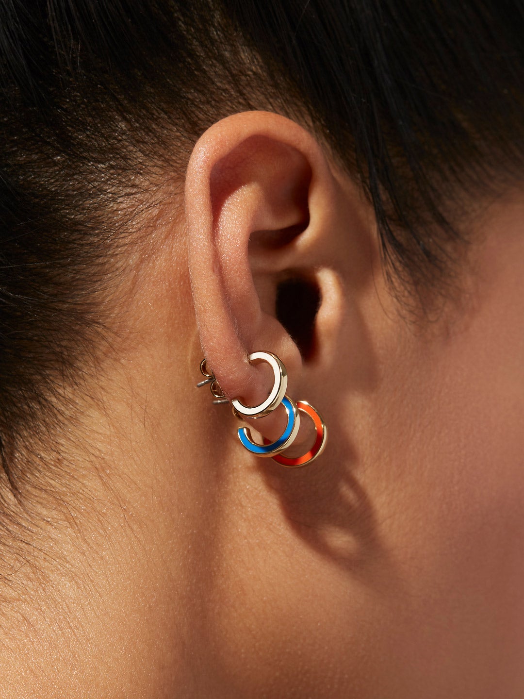 Ana Luisa Jewelry Earring Small Hoops Mini Hoop Earrings Cori White Gold