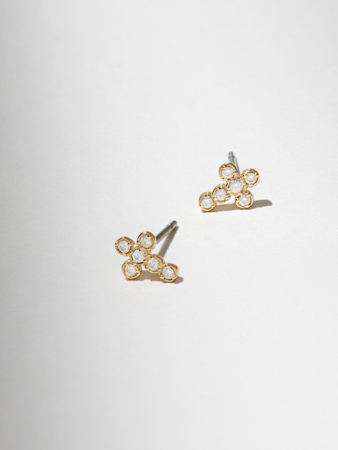 Ana Luisa Jewelry Earring Stud Cross Earrings Aaron Silver