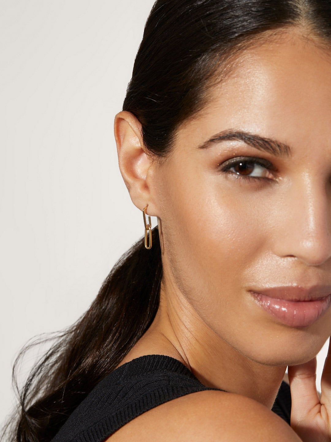 Ana Luisa Jewelry Earrings Drop Chain Link Earrings Helen Silver