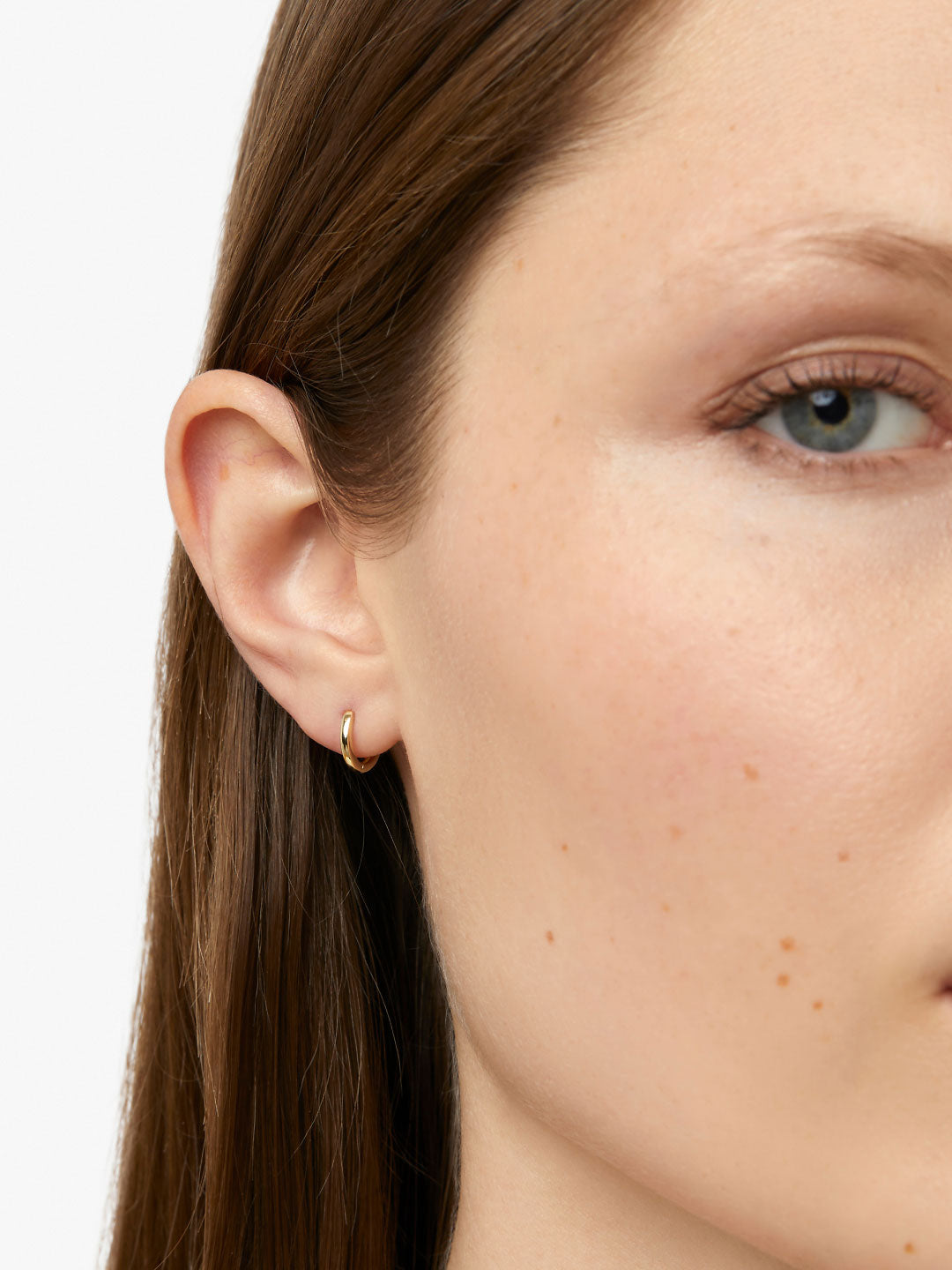 Ana Luisa Jewelry Earrings Huggie Gold Huggie Hoop Earrings Gold Huggie Hoops Solid Gold