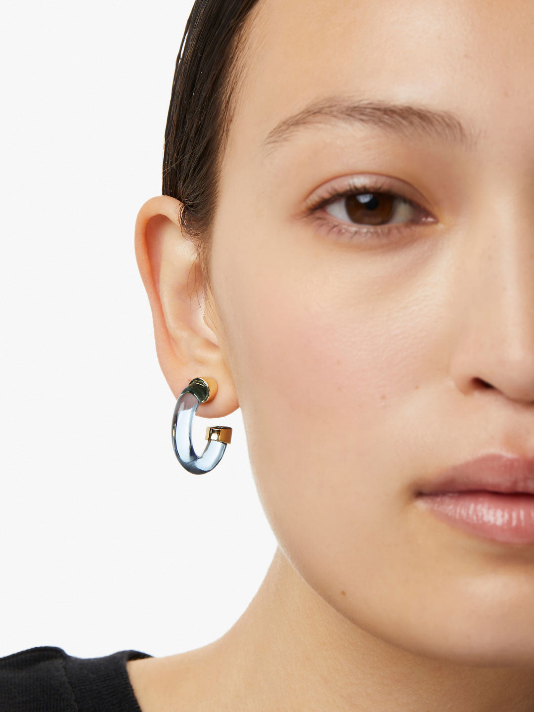 Ana Luisa Jewelry Earrings Medium Hoops Glass Earrings Emily Gold