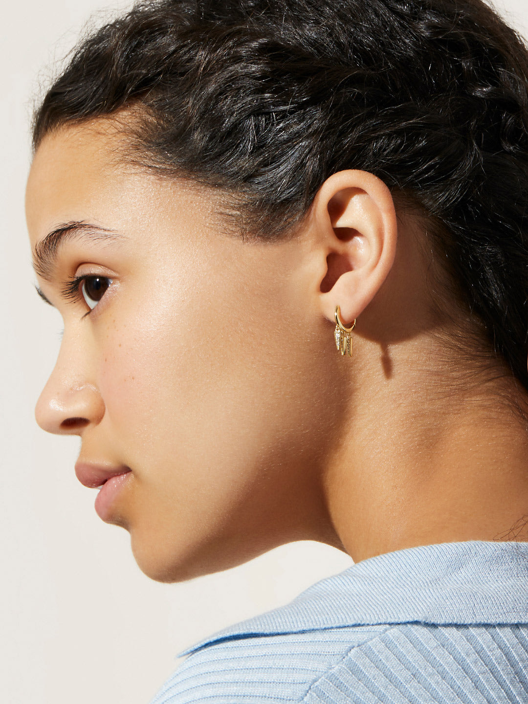 Ana Luisa Jewelry Earrings Small Hoops Charm Earrings Bristol Silver