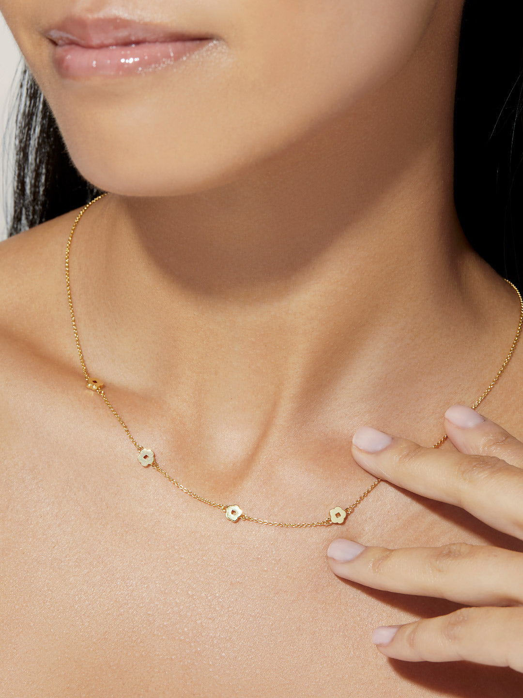Ana Luisa Jewelry Necklaces Light Chains Flower Station Necklace Rowena Necklace Gold