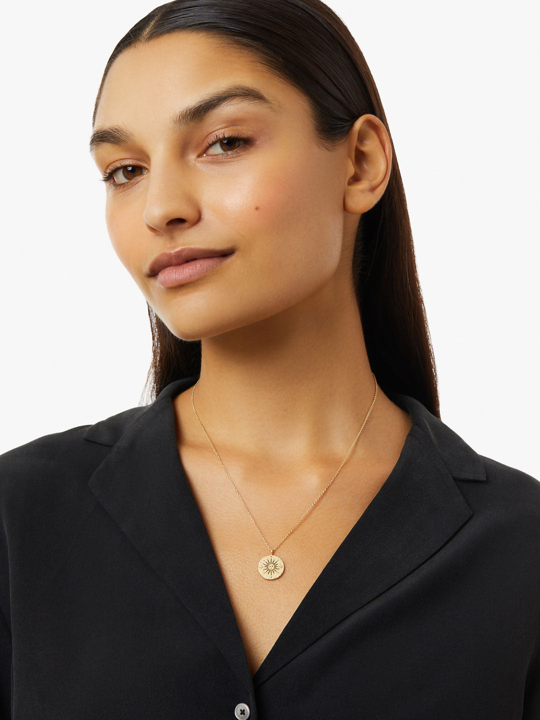 Ana Luisa Jewelry Necklaces Pendants Gold Coin Necklace Fire Pendant Gold