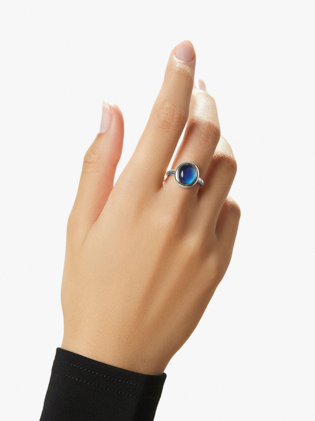 Ana Luisa Jewelry Rings Medium Bands Silver Mood Ring Mood Ring Silver Rhodium