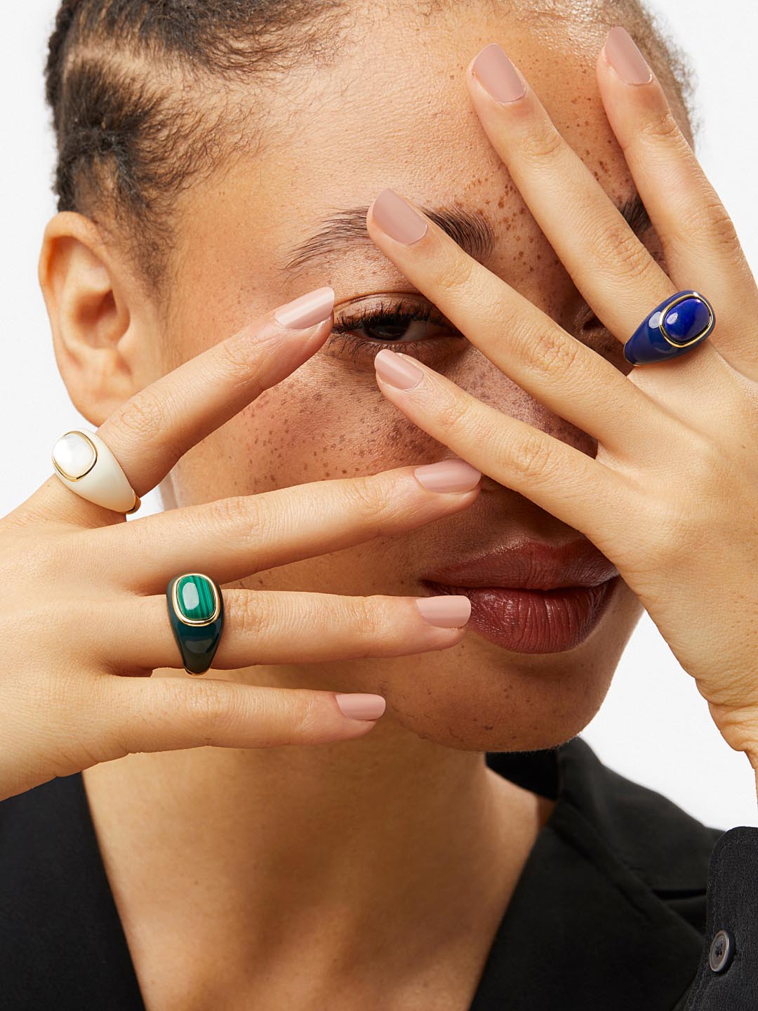 Ana Luisa Jewelry Rings Statement Rings Statement Ring Lennon Malachite Gold