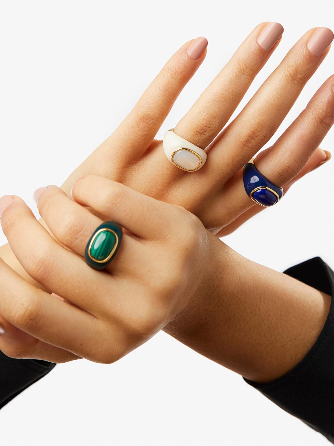 Ana Luisa Jewelry Rings Statement Rings Statement Ring Lennon Mother Of Pearl Gold