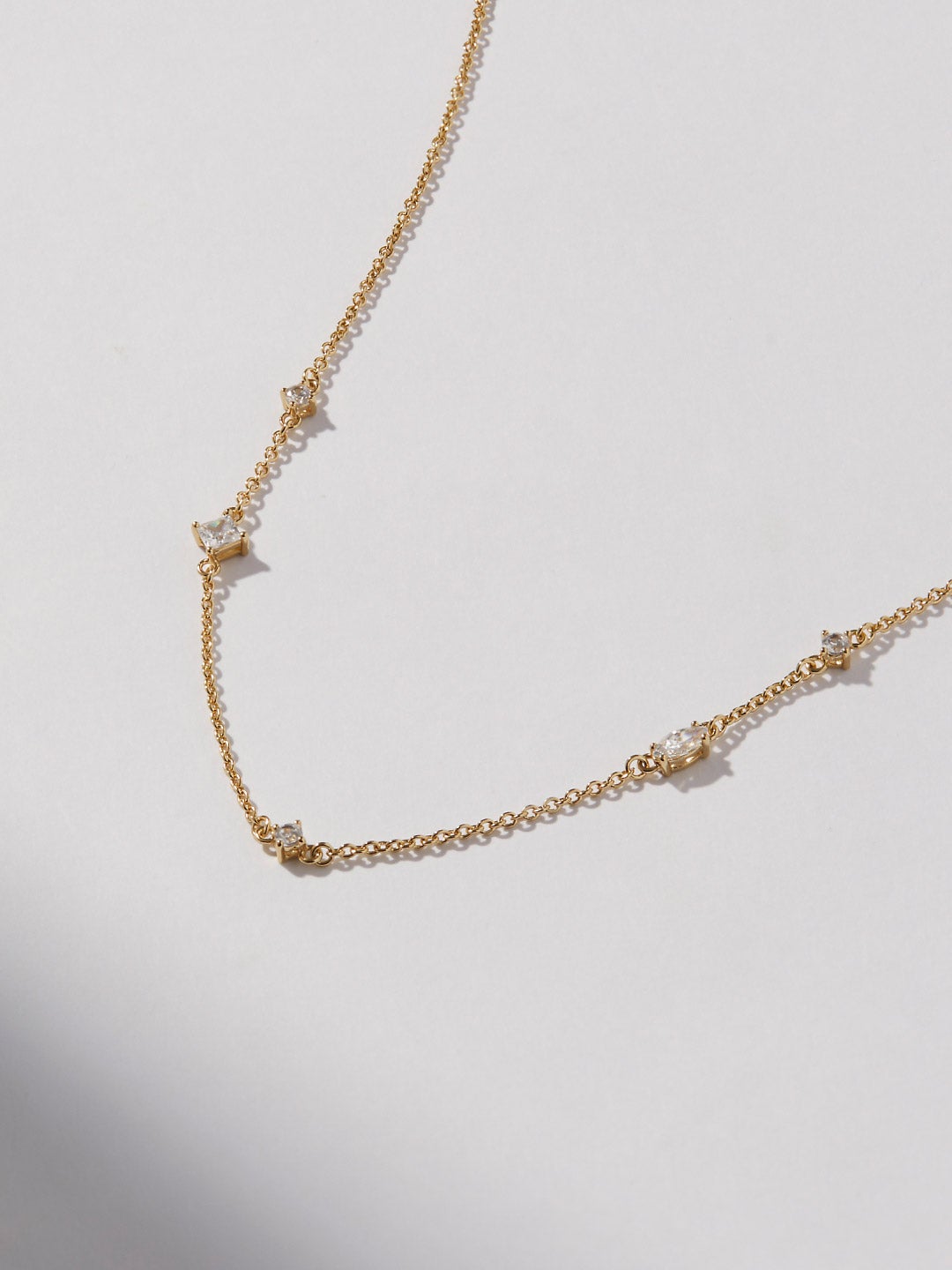 5 - Ana Luisa Jewelry Chain Necklace Station Necklace Ursa White Gold