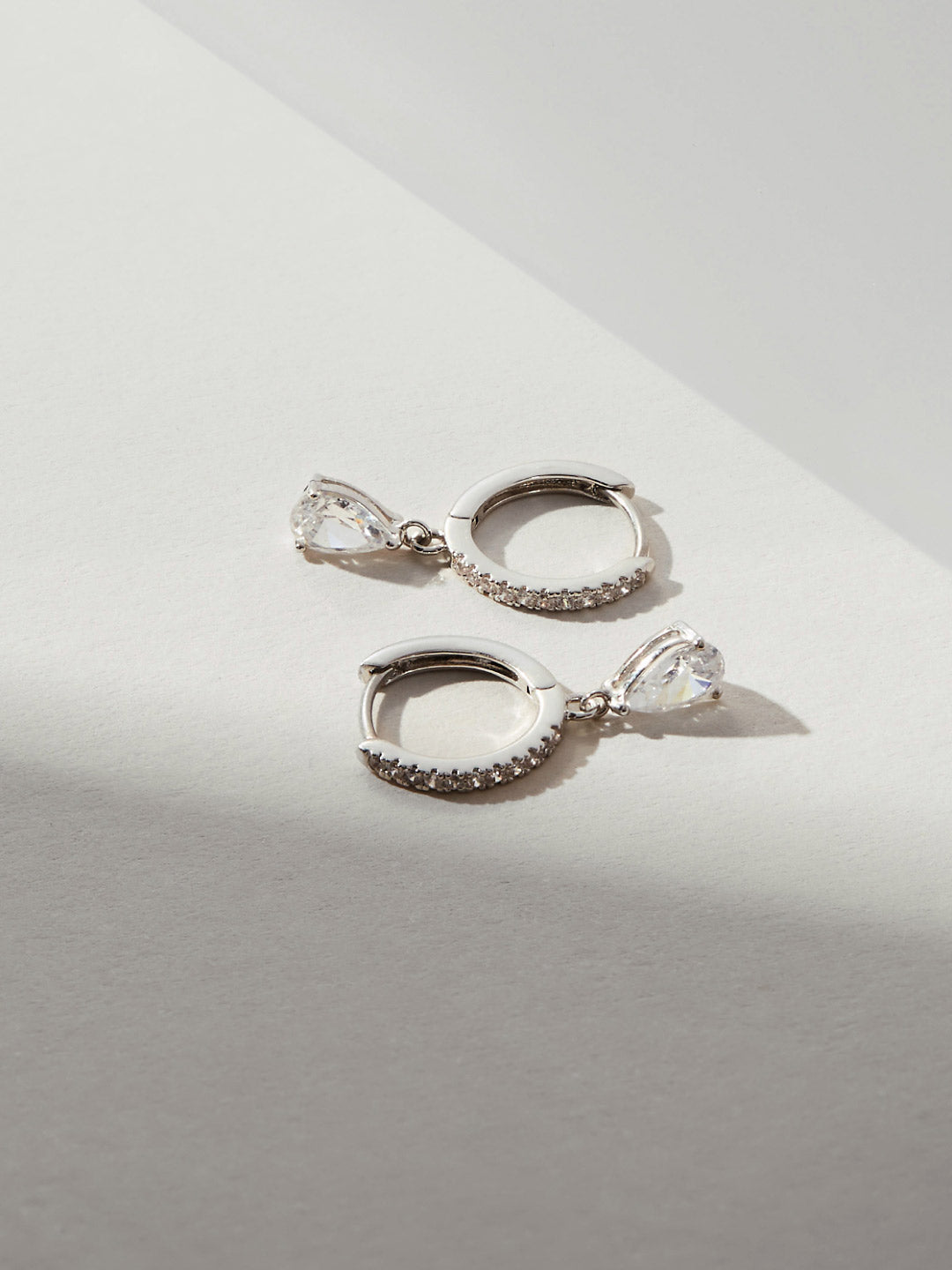 Ana Luisa Jewelry Earrings Small Hoops Delicate Huggie Hoops Elise Silver Rhodium