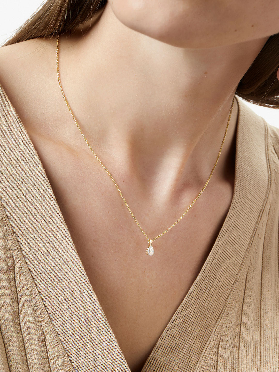 Ana Luisa Jewelry Necklaces Penant Necklace Delicate Solitaire Pendant Elise Pendant Gold