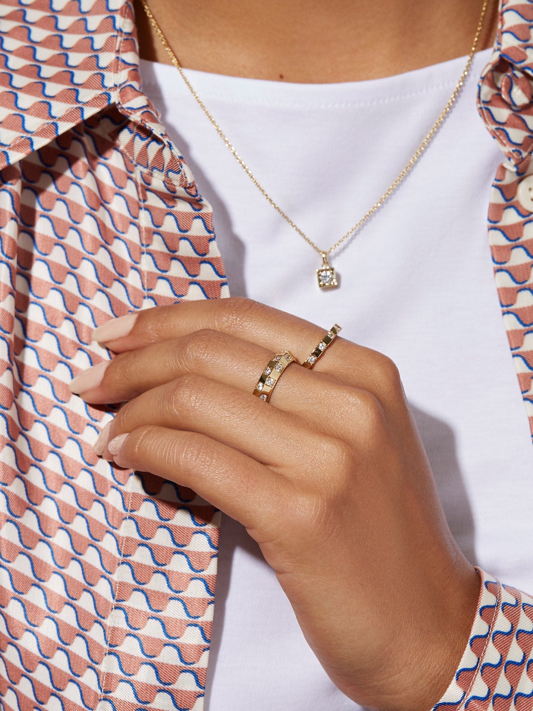 Ana Luisa Jewelry Rings Band Statement Ring Nala Gold