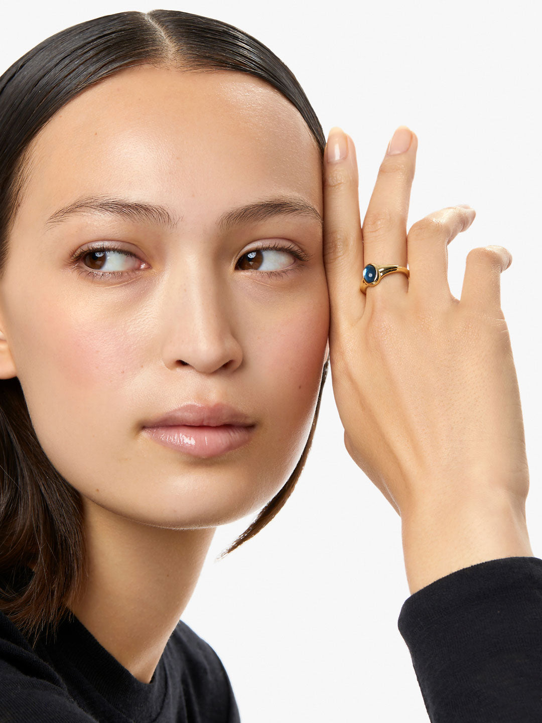 Ana Luisa Jewelry Rings Statement Rings Glass Ring Mazie Gold
