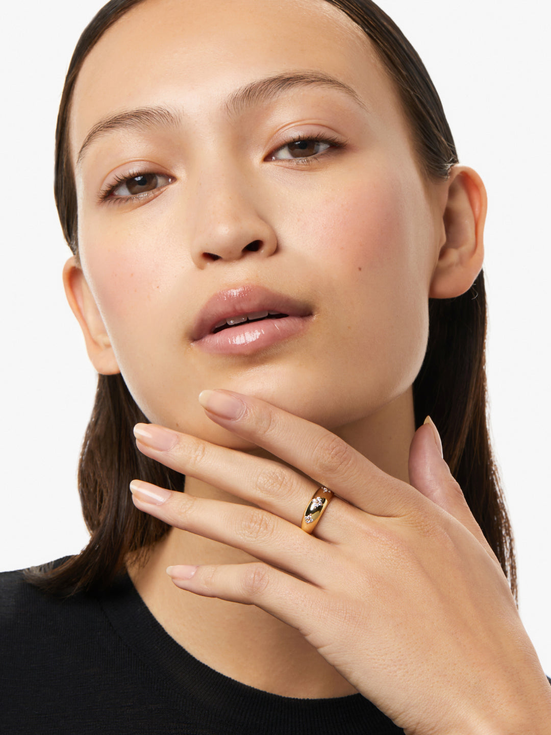 Ana Luisa Jewelry Rings Statement Rings Gold Dome Ring Amber Ring Gold