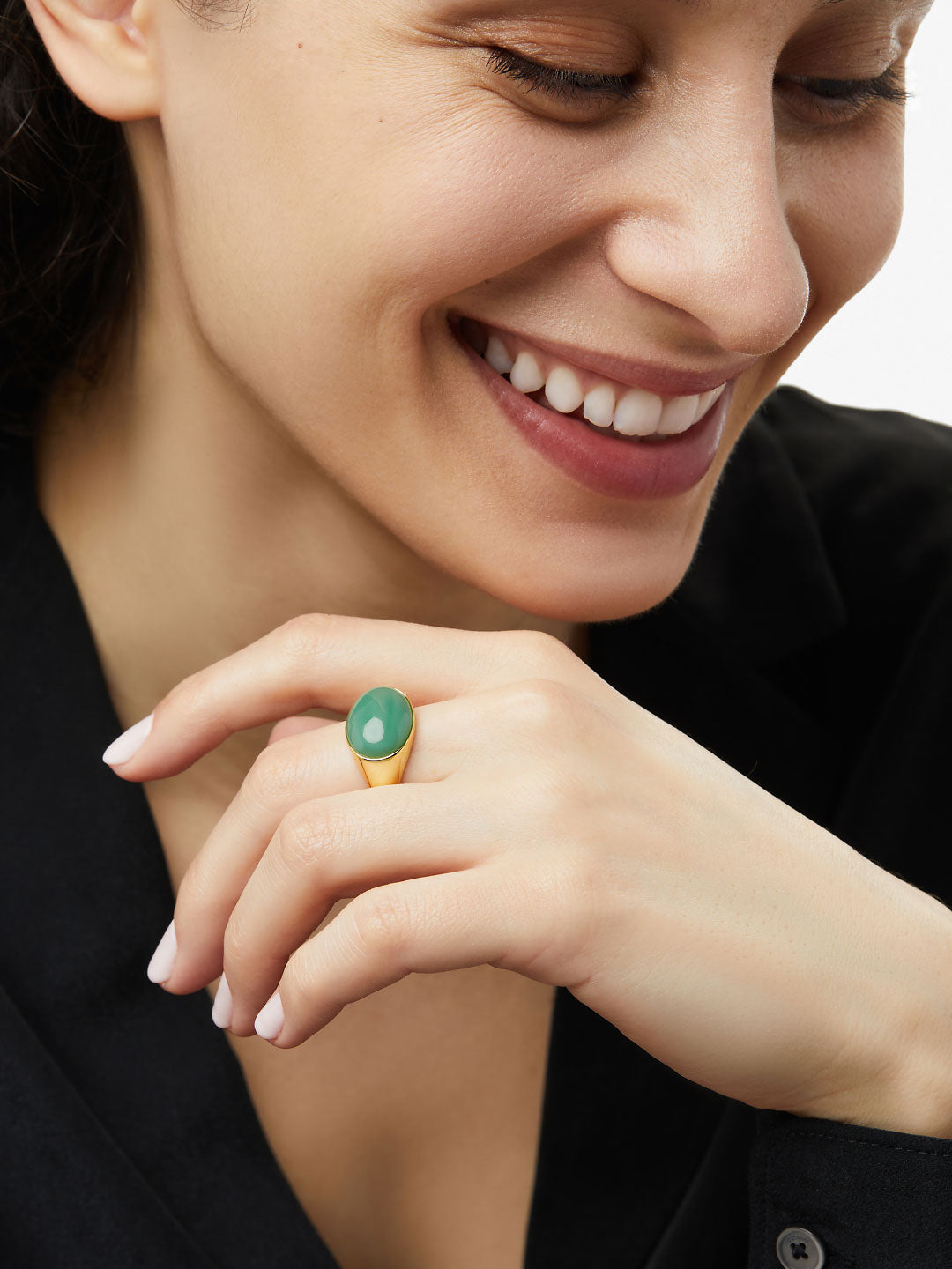 Ana Luisa Jewelry Rings Statement Rings Gold Dome Ring Maude Gold