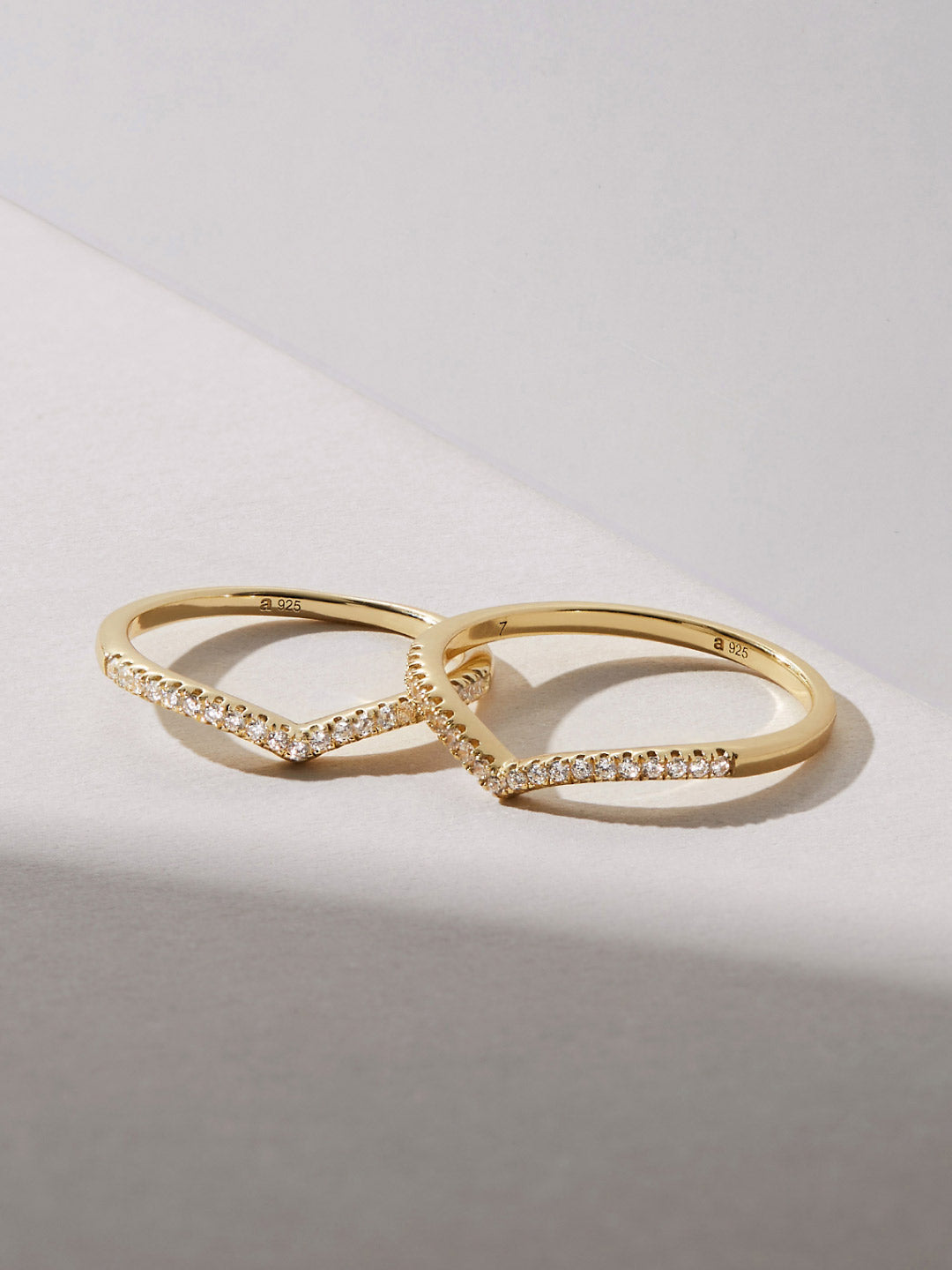 Ana Luisa Jewelry Rings Thin Bands Curved Pave Ring Mallory Silver