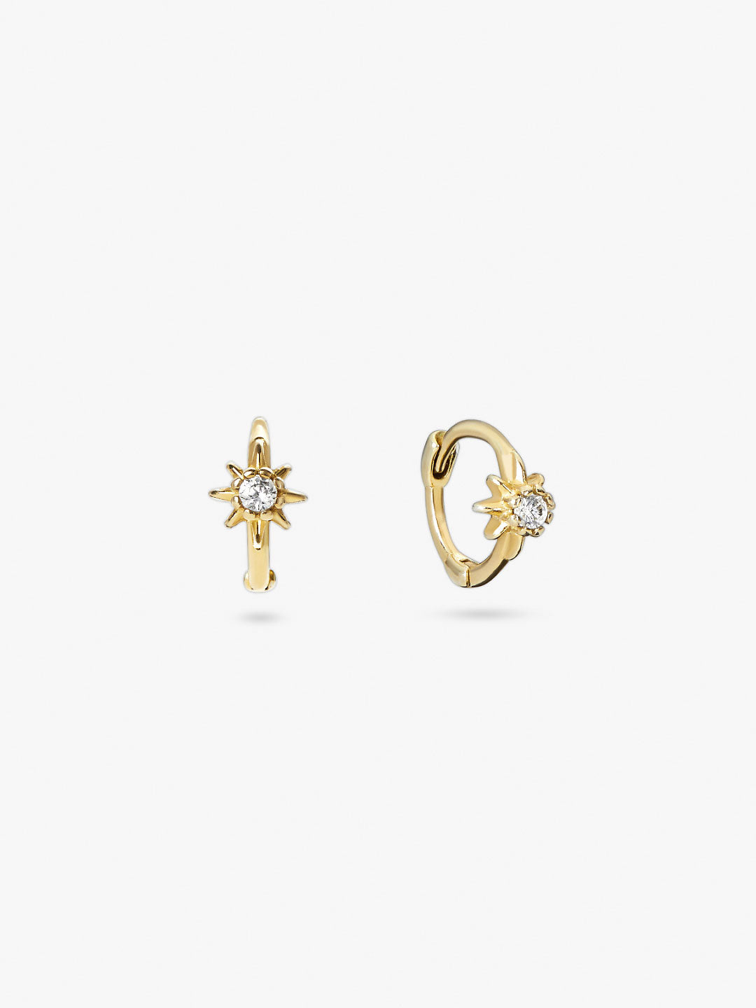 Ana Luisa Earrings Hoop Earrings Sun Huggie Hoops Elios Gold