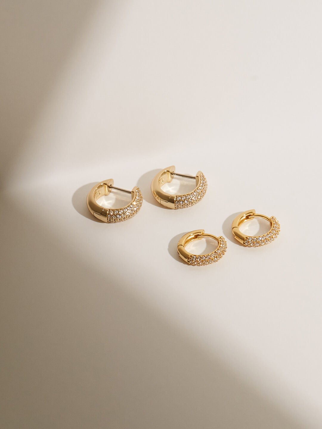 Ana Luisa Earrings Huggie Earrings Extra Pave Huggie Hoops Sonia Silver