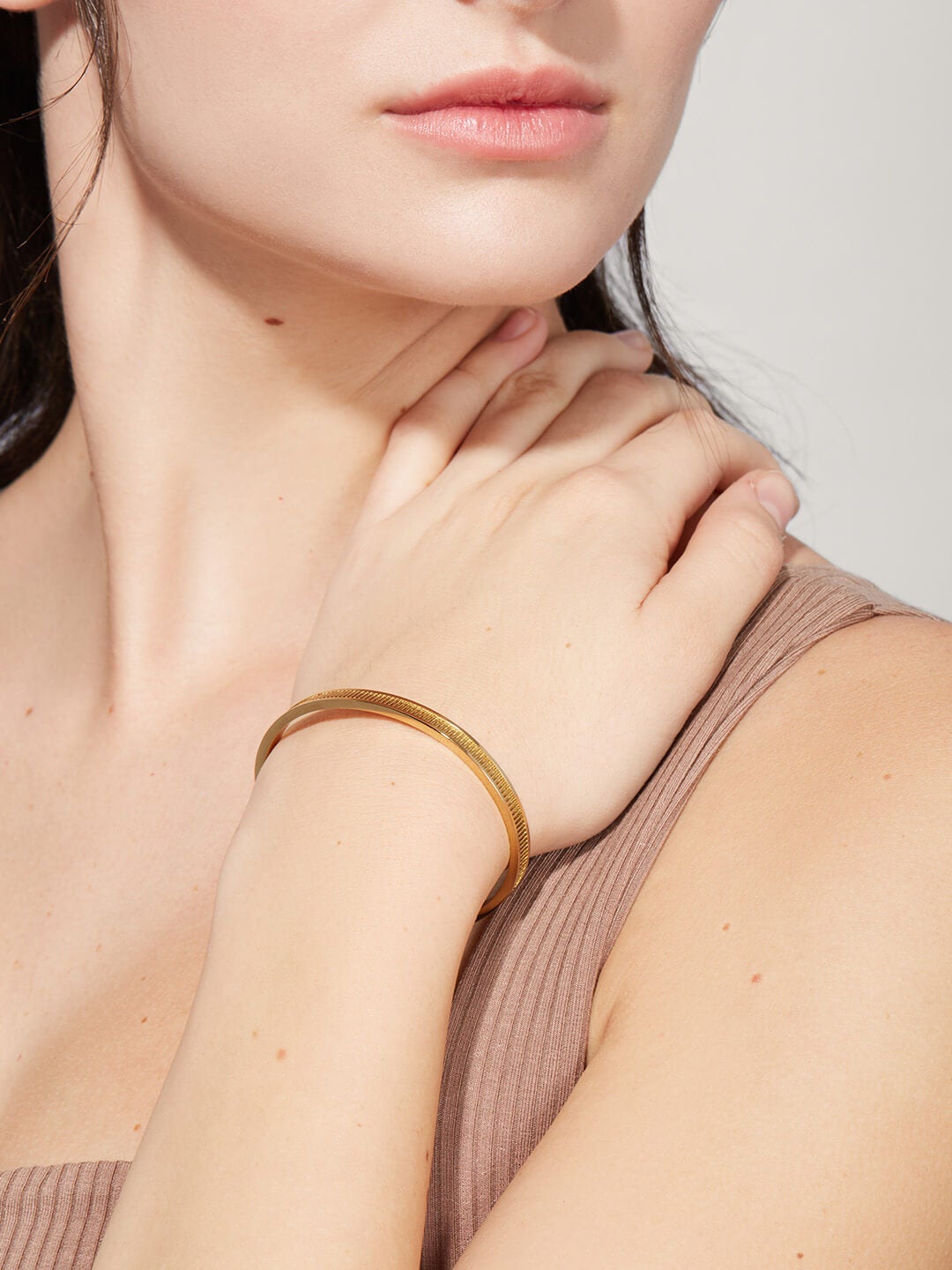 Ana Luisa Jewelry Bracelets Cuff Bracelet Threaded Cuff Meridian Stainless Steel