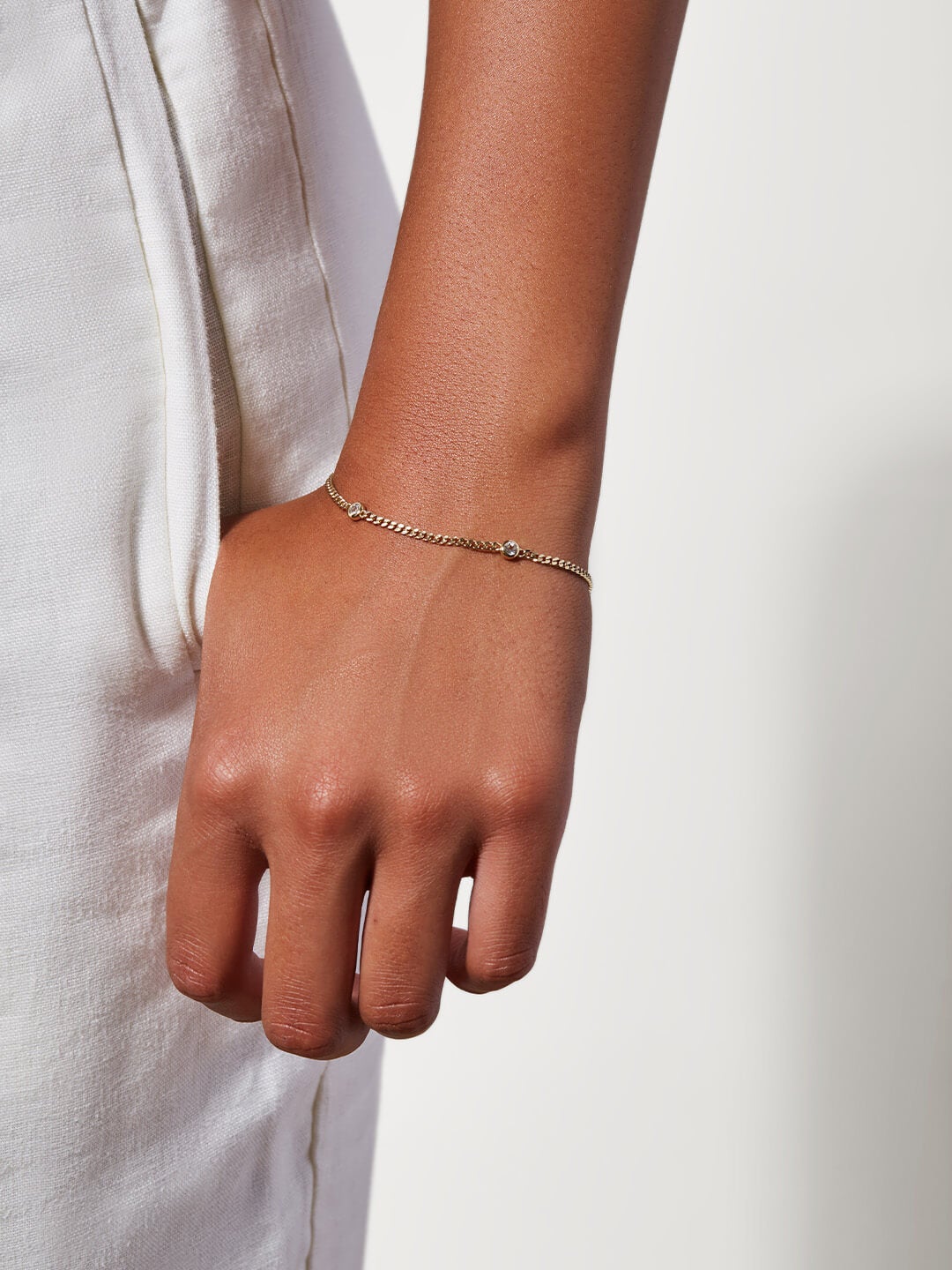 Ana Luisa Jewelry Bracelets White Topaz Gold Bracelet MIM Bracelet Gold