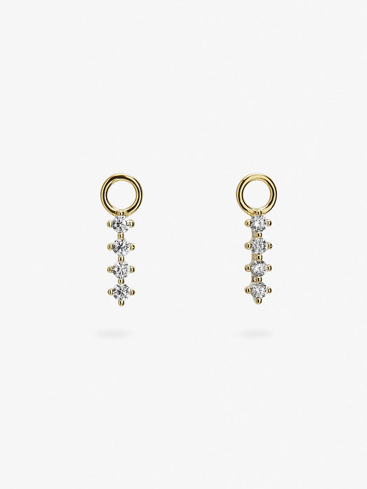 Ana Luisa Jewelry Charms Earring Charms Pave Bar Charms Gold