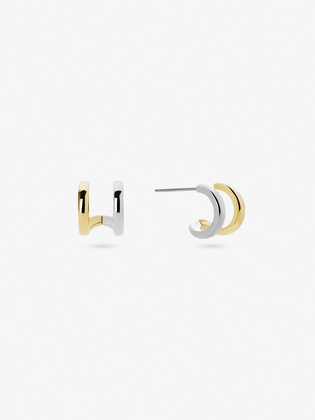 Ana Luisa Jewelry Earrings Huggie Double Hoop Earrings Cara Gold