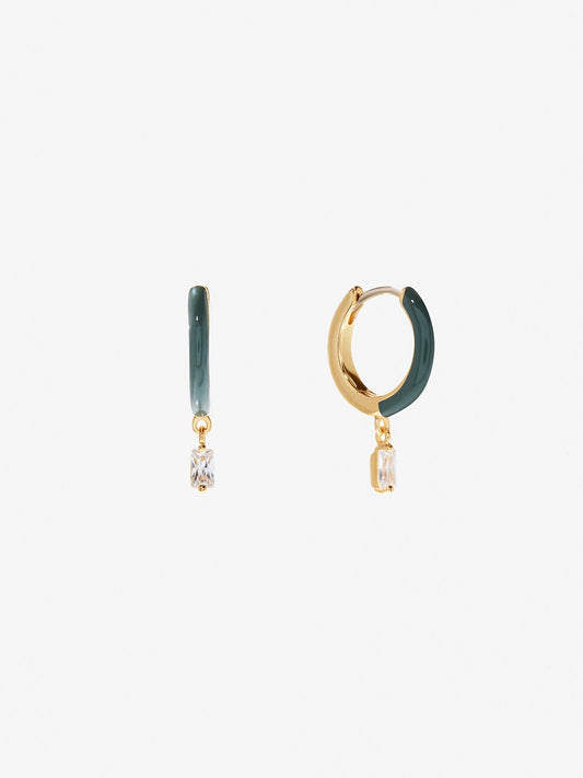Ana Luisa Jewelry Earring Small Hoops Small Hoop Earrings Lee Green Silver