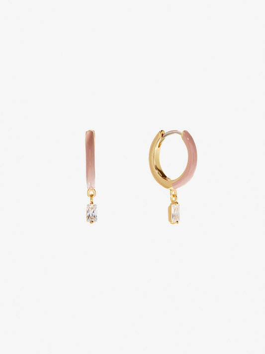 Ana Luisa Jewelry Earring Small Hoops Small Hoop Earrings Lee Mauve Silver