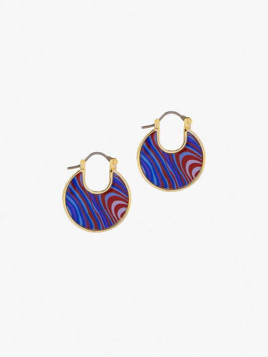 Ana Luisa Jewelry Earring Statement Earrings Hana Liquid Dark Blue Gold