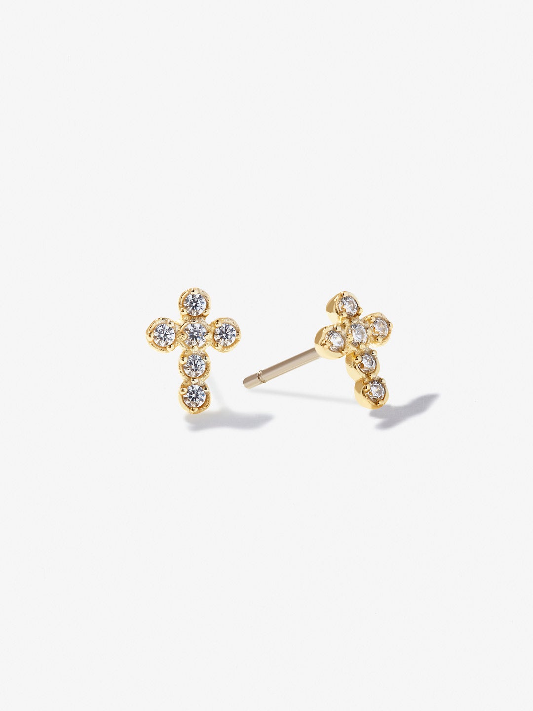 Ana Luisa Jewelry Earring Stud Cross Earrings Aaron Silver