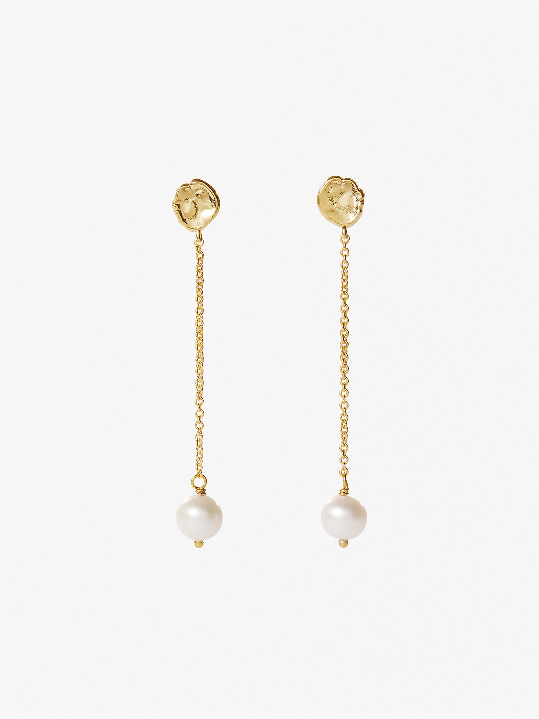 Ana Luisa Jewelry Earrings Chain Drop Pearl Earrings Ostrica Gold