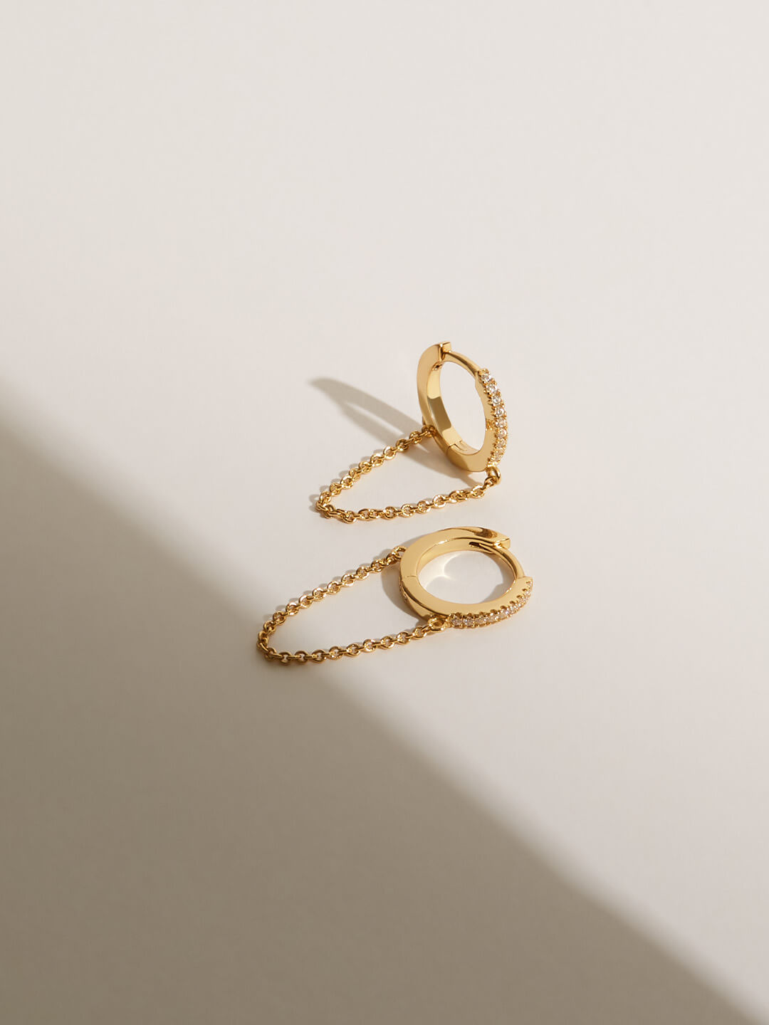 Ana Luisa Jewelry Earrings Chain Huggie Hoops Lou Silver