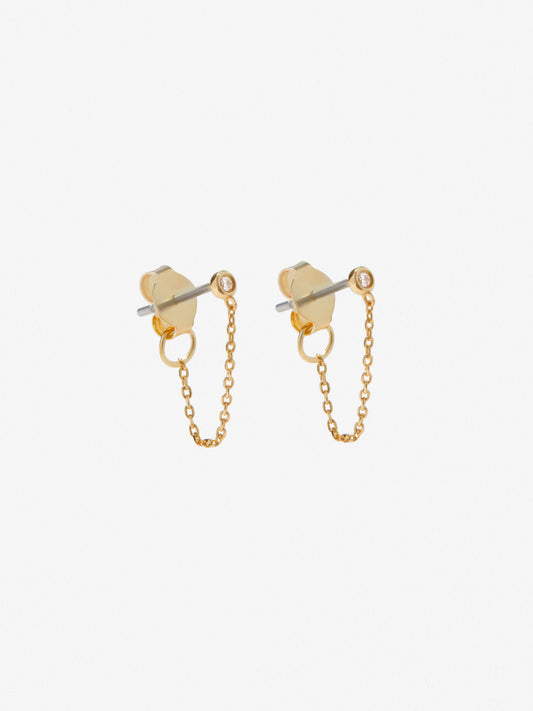 Ana Luisa Jewelry Earrings Drop Gold Chain Earrings Shane Silver