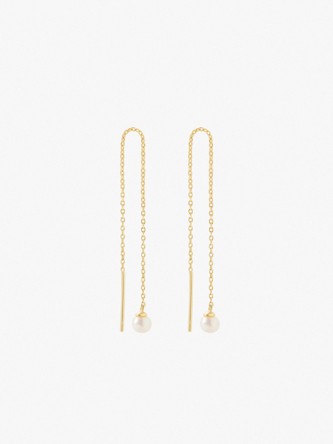 Ana Luisa Jewelry Earrings Drop Pearl Threader Earrings Abrielle Silver