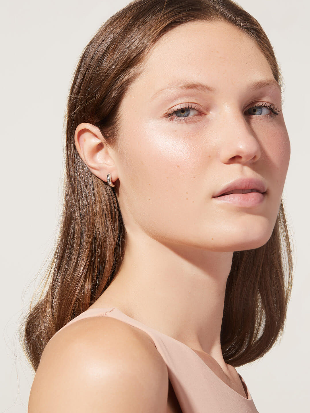 Ana Luisa Jewelry Earrings Hoop Earrings Bold Huggie Hoops Giulia Silver