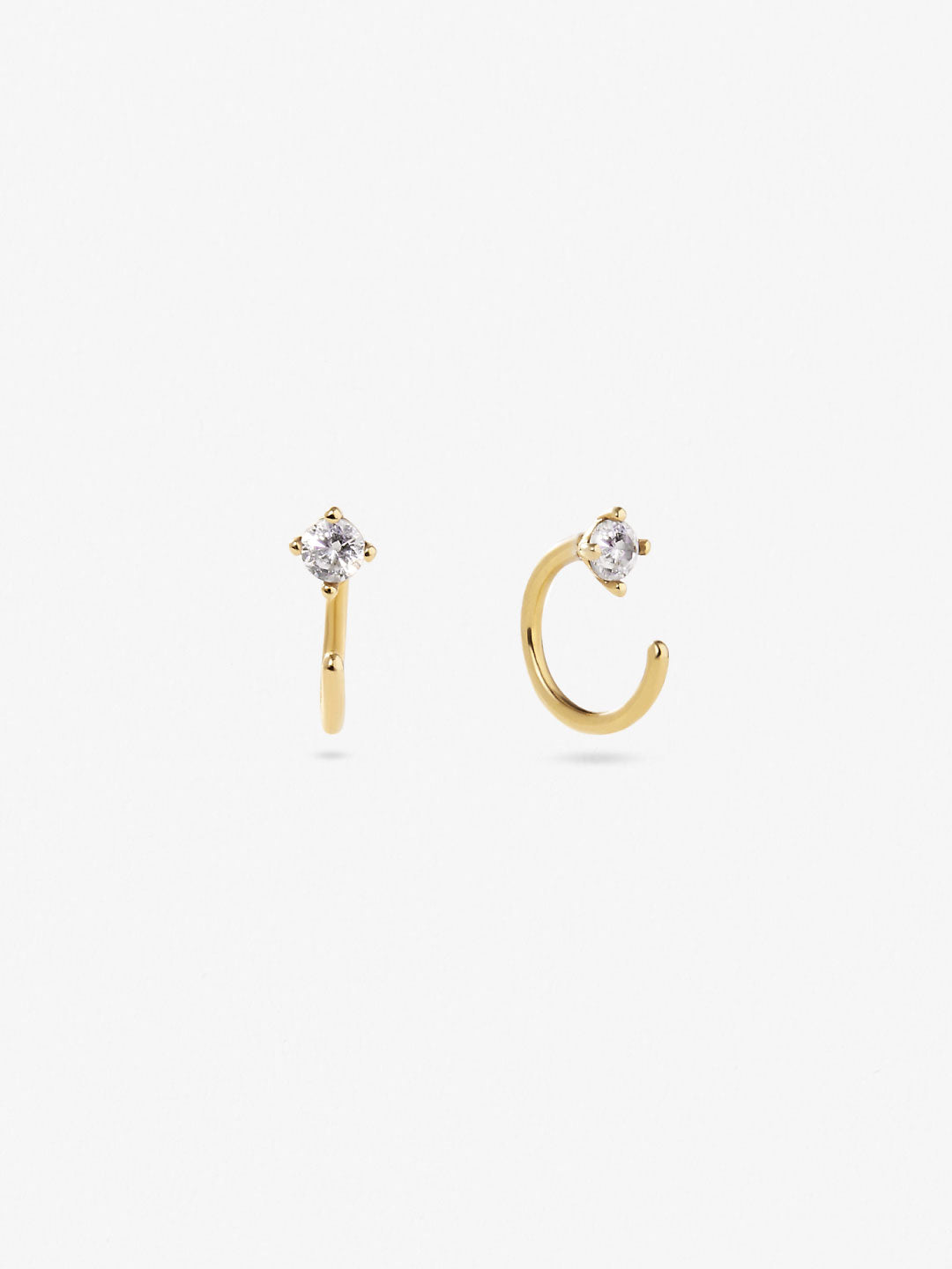 Ana Luisa Jewelry Earrings Hoop Earrings Cubic Zirconia Hoop Earrings Cassie Silver