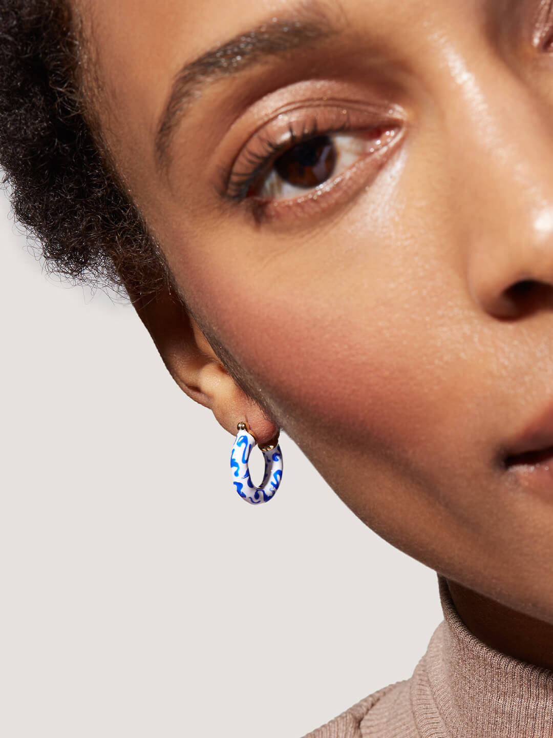 Ana Luisa Jewelry Earrings Hoop Earrings Enamel Hoop Earrings Torus Blue