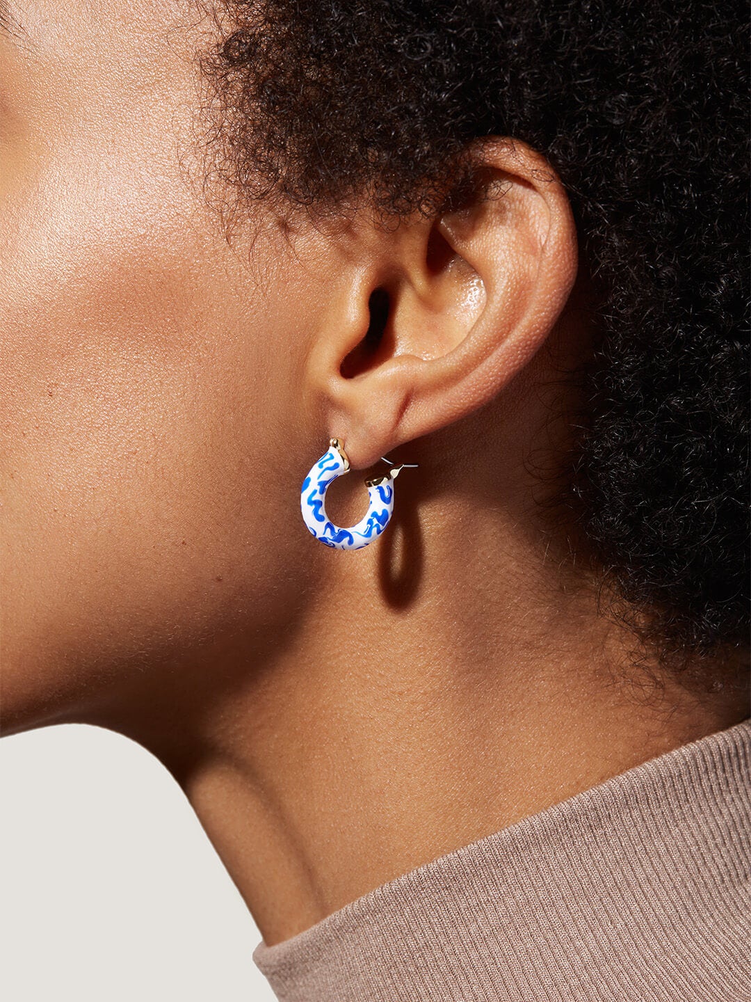 Ana Luisa Jewelry Earrings Hoop Earrings Enamel Hoop Earrings Torus Blue