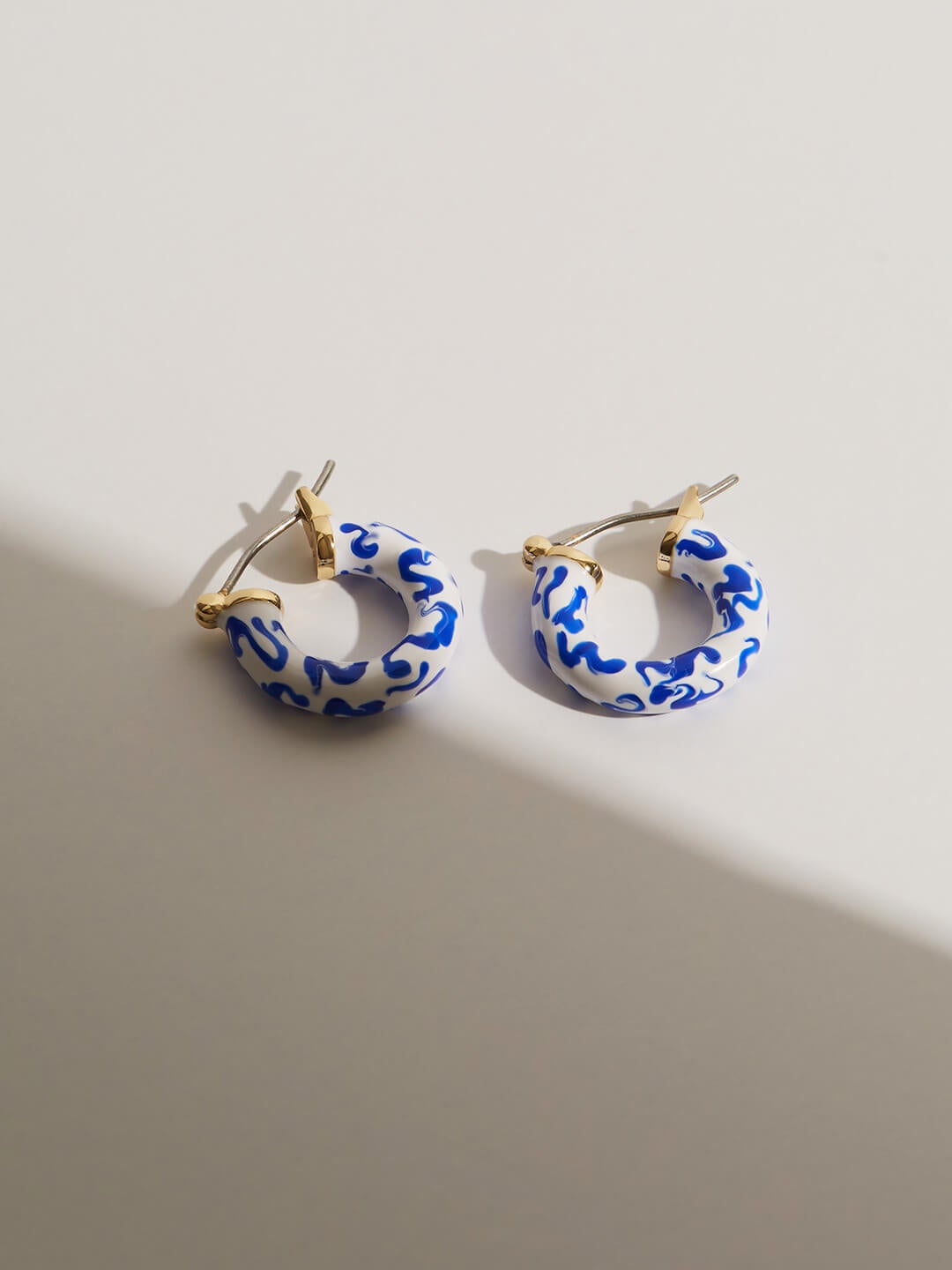 Ana Luisa Jewelry Earrings Hoop Earrings Enamel Hoop Earrings Torus Blue