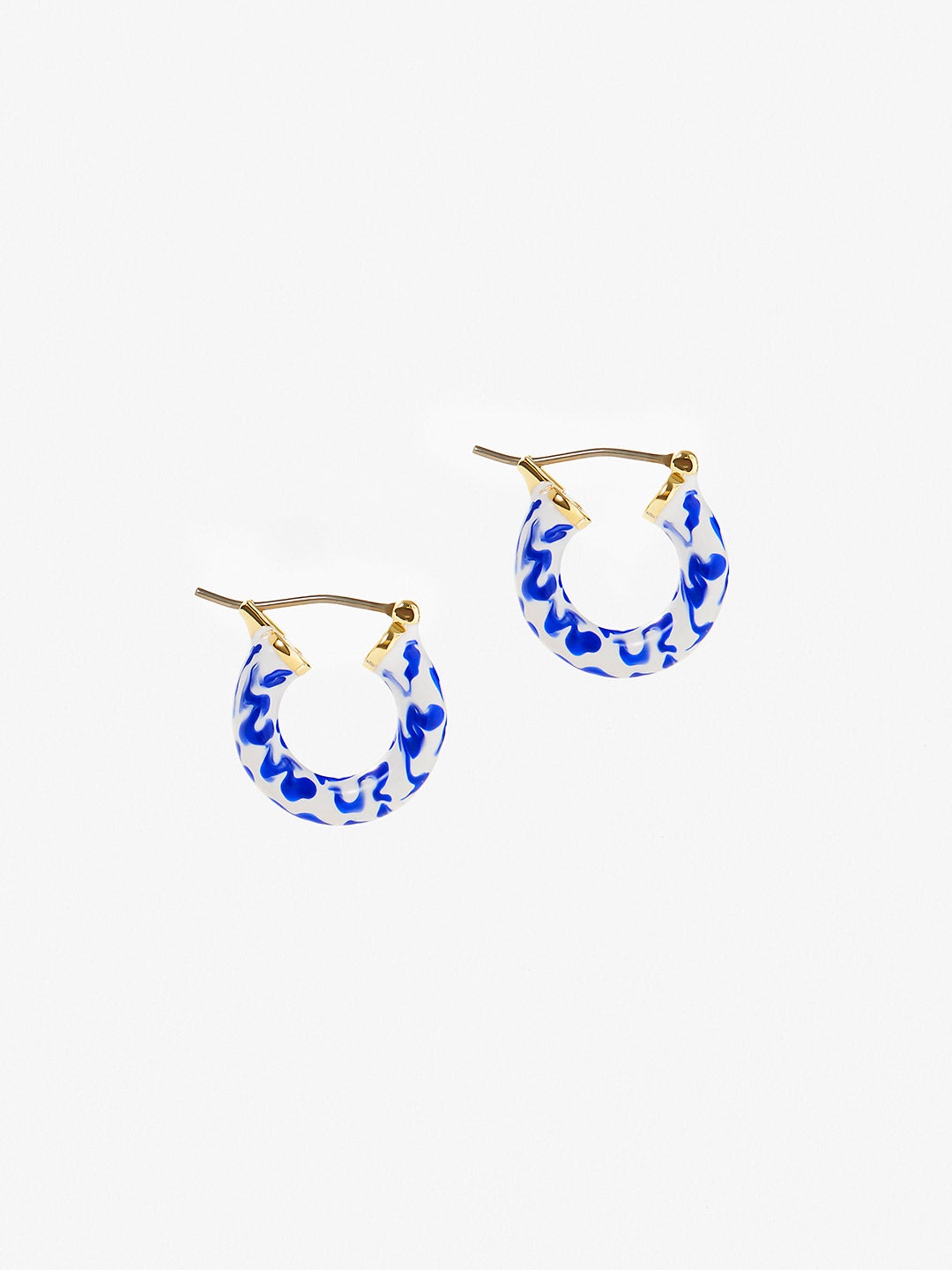 Ana Luisa Jewelry Earrings Hoop Earrings Enamel Hoop Earrings Torus Blue