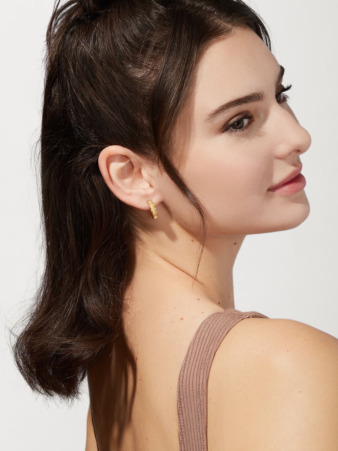 Ana Luisa Jewelry Earrings Hoops Threaded hoops  Latitude Stainless Steel