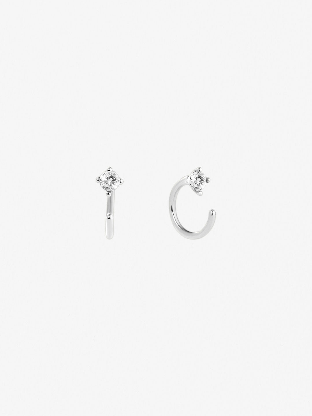 Ana Luisa Jewelry Earrings Huggie Cz Hoop Earrings Cassie Silver Silver