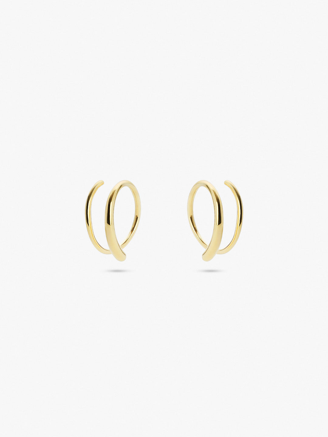 Ana Luisa Jewelry Earrings Huggie Double Hoop Earrings Harley Silver