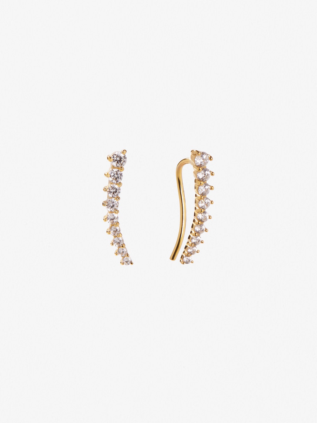 Ana Luisa Jewelry Earrings Huggie Ear Climber Earrings Mali Silver