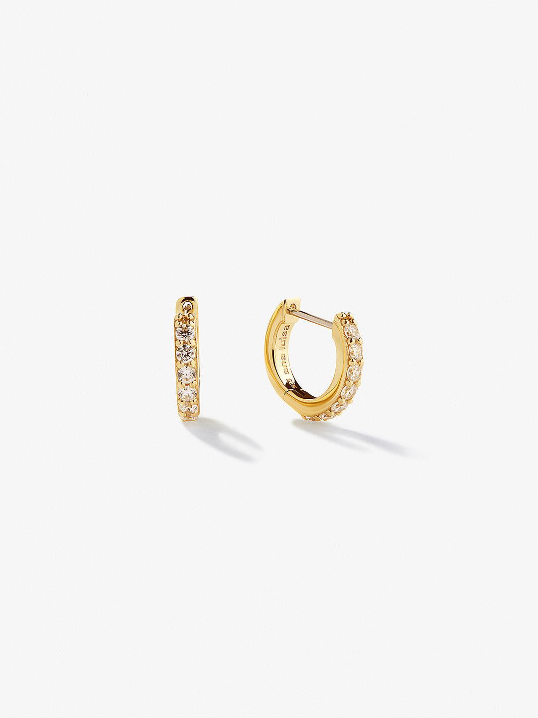 Ana Luisa Jewelry Earrings Huggie Earrings Huggie Hoop Earrings Suzanne Sterling Silver Gold